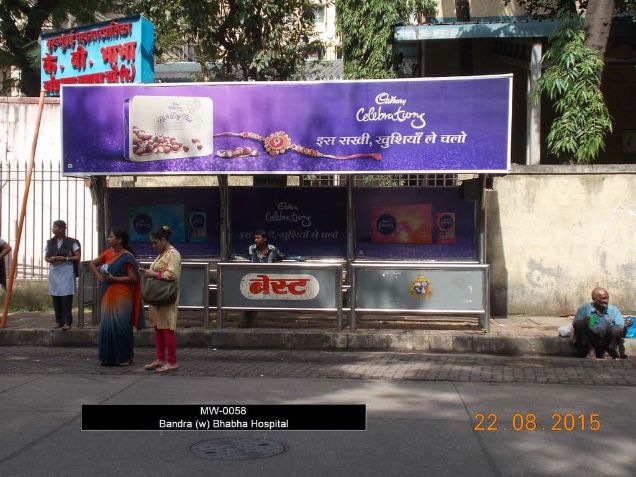 Bus Shelter agency at Bandra West Bus Stop in Mumbai, Best Outdoor Advertising Company Mumbai, Maharashtra 